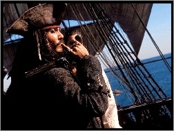 kapelusz, statek, Piraci Z Karaibów, Johnny Depp